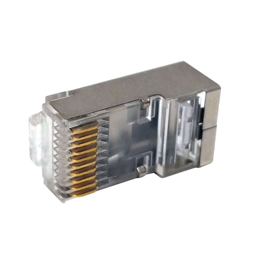 RJ50 Cat5e Plug Shielded for Round Stranded Cable (10P 10C) - Pack of 50