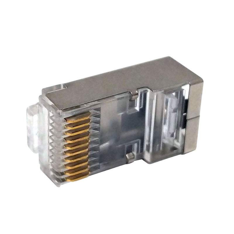 RJ50 Cat5e Plug Shielded for Round Stranded Cable 10P 10C