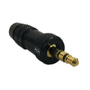 Premium 3.5mm Locking Stereo Male Solder Connector (6.3mm ID) - Black