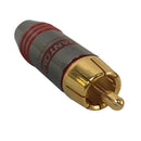 Premium RCA Male Solder Connector (5.5mm ID) - Red