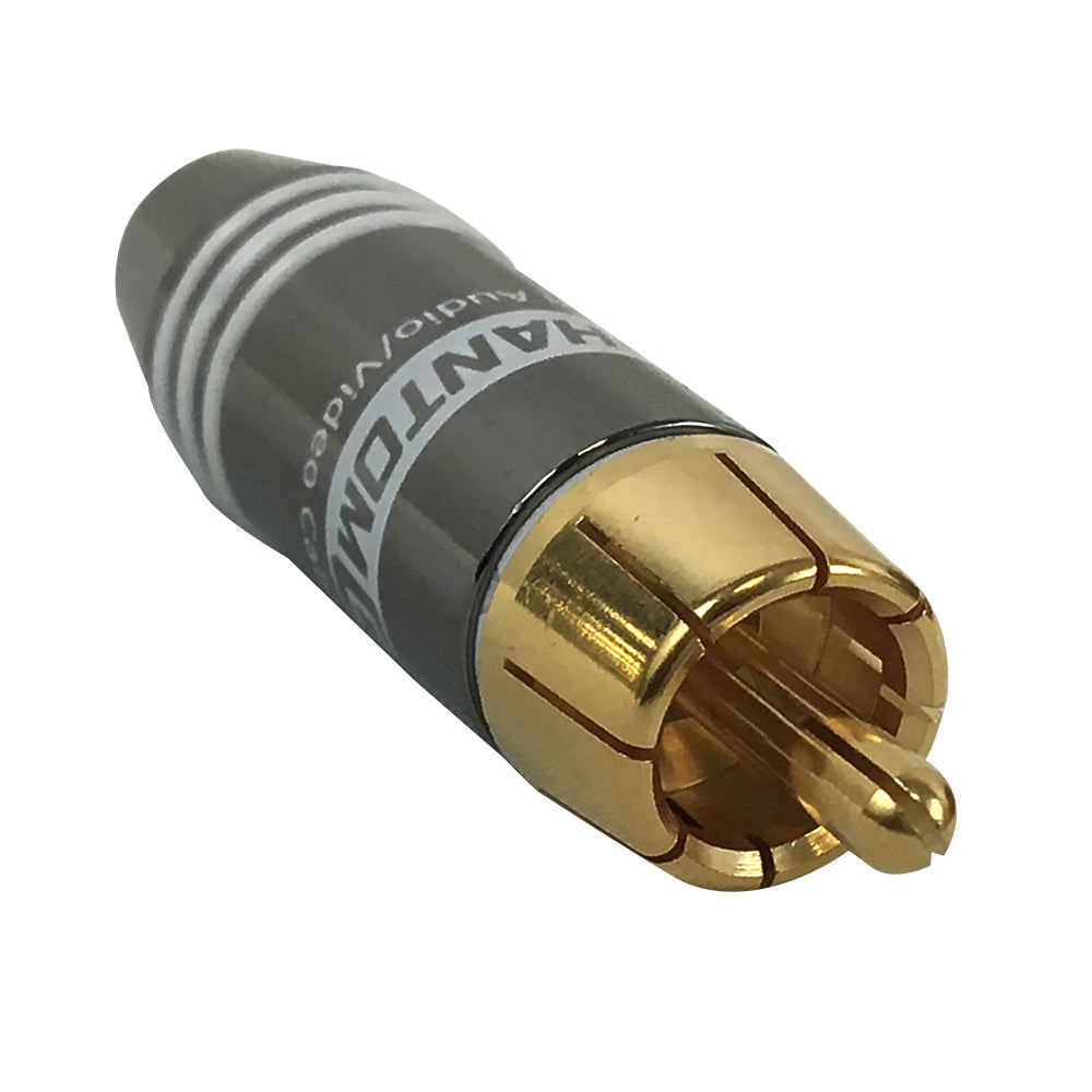 Premium RCA Male Solder Connector (5.5mm ID) - White