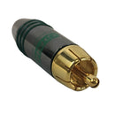 Premium RCA Male Solder Connector (6.5mm ID) - Green