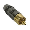 Premium RCA Male Solder Connector (9.5mm ID) - Black