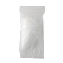 4 inch Wrap-Around Flag Style Cable Tie (18lb) - UL94 V-2 Nylon 66 - Clear - Pack of 100