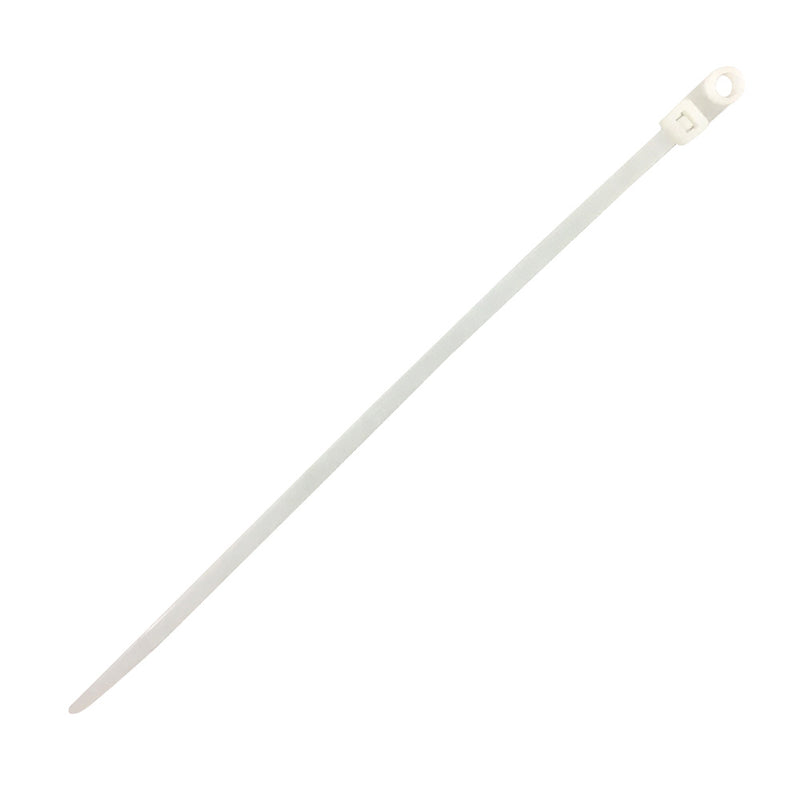 8 Inch Mounted Head Cable Tie 50lb UV Nylon 66 - Pack of 1000