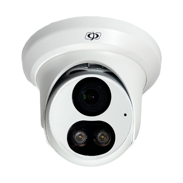 5MP Turret IP Camera - Fixed Lens - AI - WDR - Color Night Vision - Microphone - IP67 Rated