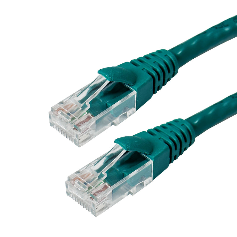 Molded Boot Custom RJ45 Cat5e 350MHz Assembled Patch Cable - Green