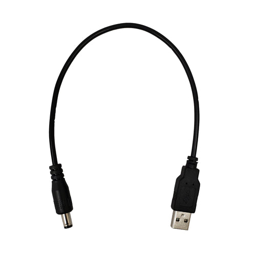 USB A Male to 5.5mm x 2.1mm DC Plug Power Cable – 28AWG