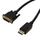 DisplayPort Male to DVI Male Cable - CL3/FT4 28AWG