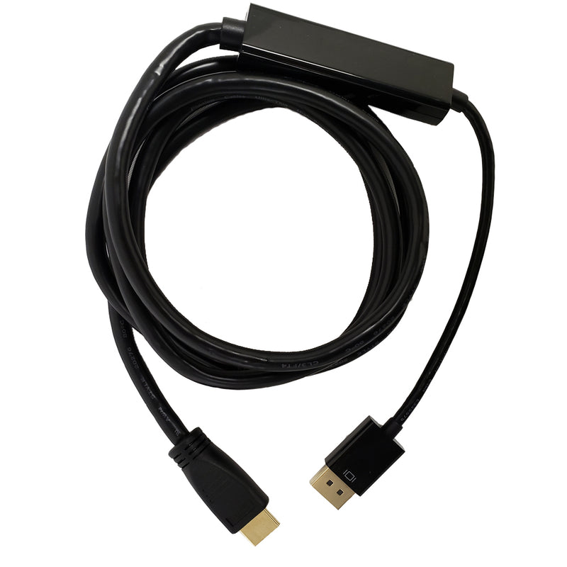 DisplayPort to HDMI Male Cable with Audio 4Kx2K 60Hz - 28AWG CL3/FT4