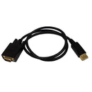 DisplayPort Male to VGA Male Cable - 28AWG CL3/FT4