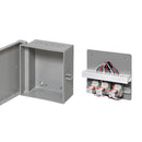 Enclosure Box 7" x 8" x 3.5", Indoor/Outdoor Non-Metallic, NEMA 3R Rated with Backplate - Grey