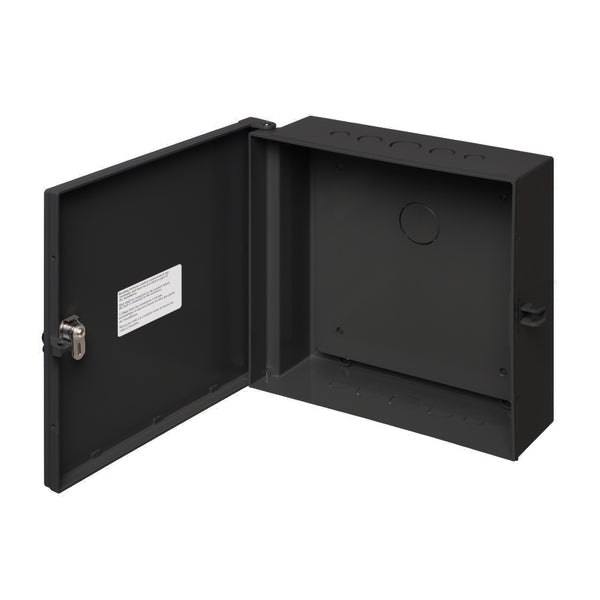 Enclosure Box 12" x 4", Indoor/Outdoor Non-Metallic, NEMA 3R Rated with Backplate - Black
