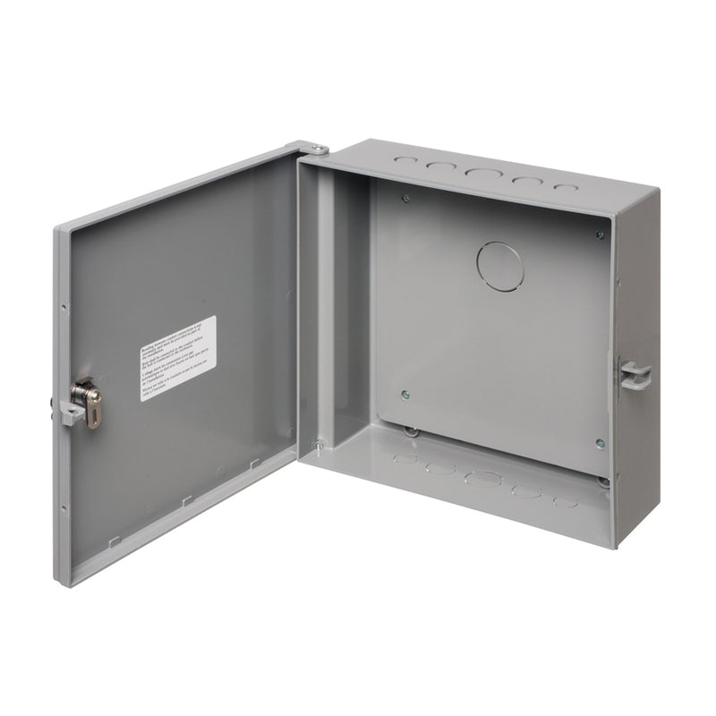 Enclosure Box 12" x 4", Indoor/Outdoor Non-Metallic, NEMA 3R Rated with Backplate - Grey