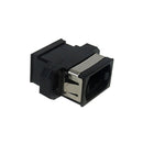 MPO Fiber Coupler for Straight Wiring (Key Up Key to Down) Panel Mount, Black