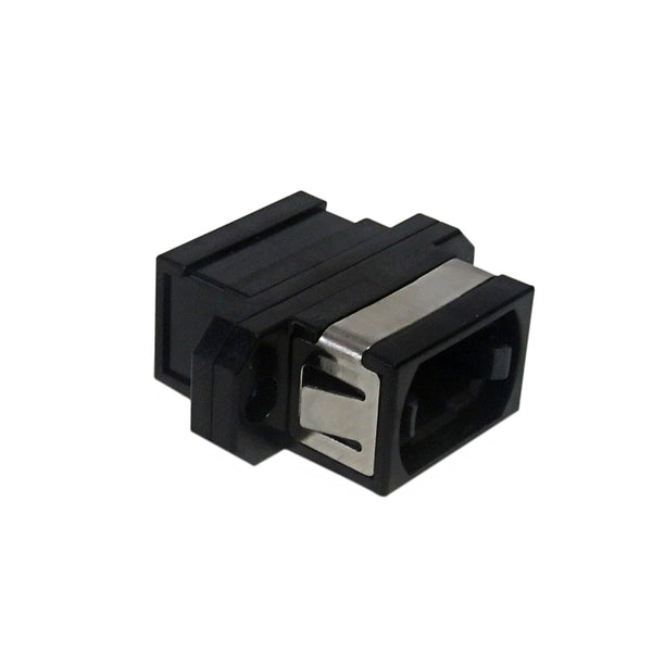 MPO Fiber Coupler for Cross Wiring to Key Up Panelmount, Black