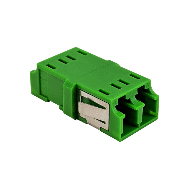 LC/LC APC Fiber Coupler F/F Singlemode Duplex Ceramic Reduced Flange
