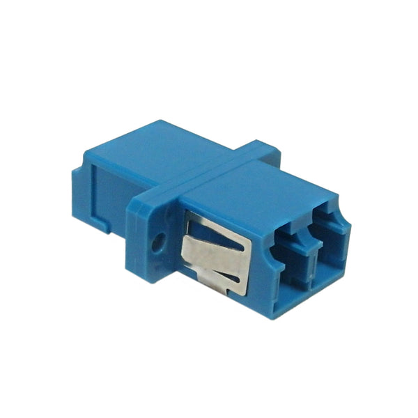 LC/LC Fiber Coupler F/F Singlemode Duplex Ceramic Panel Mount, Blue