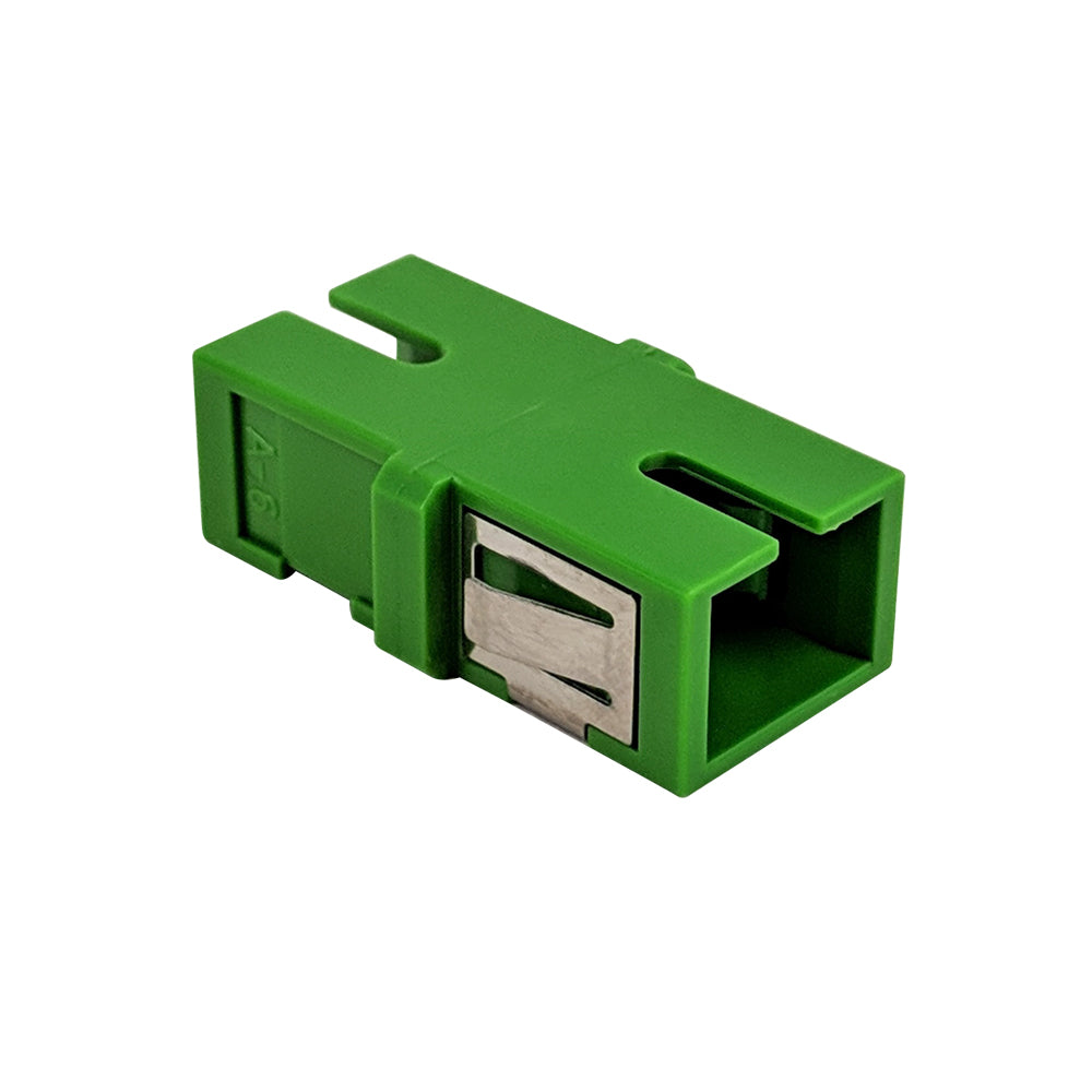 SC/SC APC Fiber Coupler F/F Singlemode Simplex Ceramic Reduced Flange