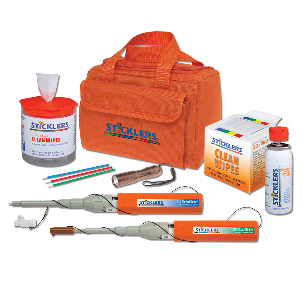 Stick Clean Module Sticklers™ Fiber Cleaning Kit - 2 POC03M - 1 WFW - 1 WCS100 - 25 Clean