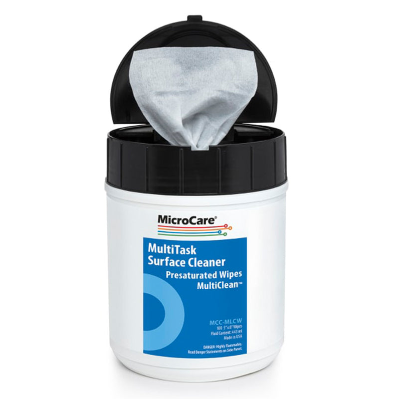 Multi-Task Surface Cleaner MultiClean 100 Pack 70% Isopropyl Alcohol Wipes - Size 5"x 8"