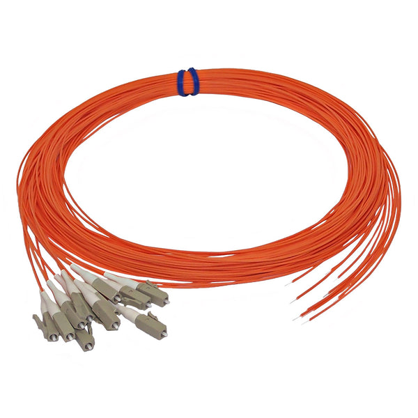 3m LC/PC multimode simplex 50 micron OM2 900um pigtail 12-pack - orange
