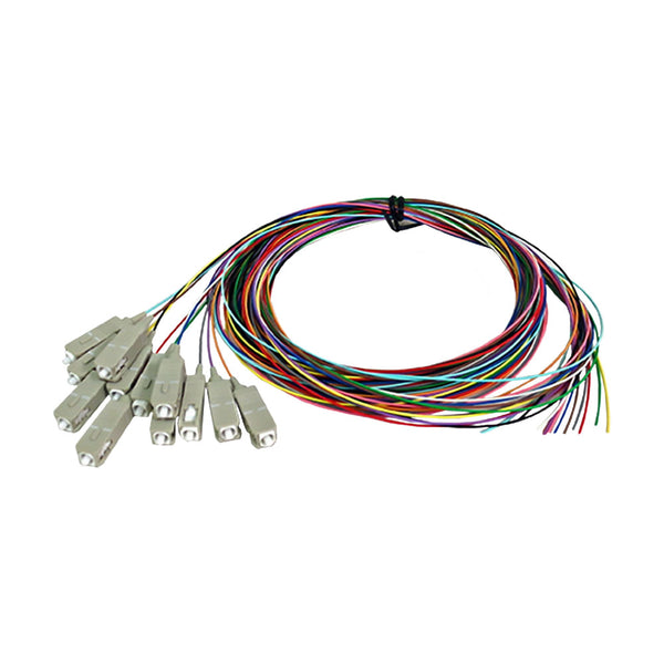 3m SC/PC multimode simplex 50 micron OM3 900um pigtail 12-pack - color coded