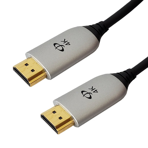 QVS 26 ft. Active Ethernet Gold Plated UltraHD 4K/60Hz 18Gbps Slim HDMI  Cable - Black HF-8M - The Home Depot