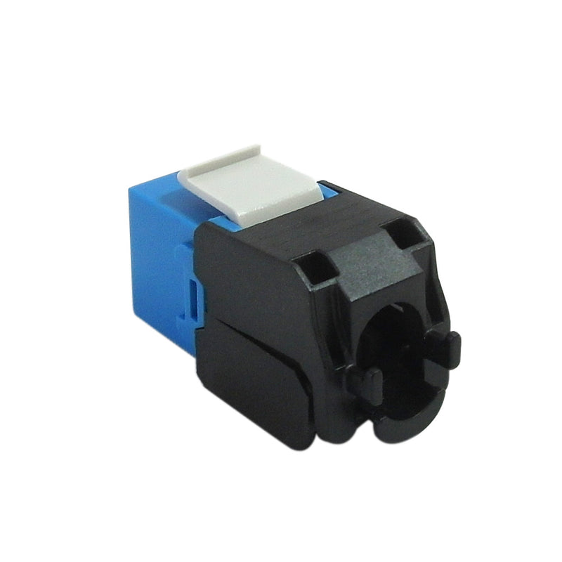 RJ45 CAT6A Slim Profile 180 Degree Jack, 110 Punch-Down Style or Tool-Less