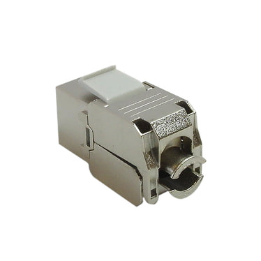 RJ45 Cat6a Slim Profile Jack, 110 Punch/Tool-Less, Shielded - Stainles