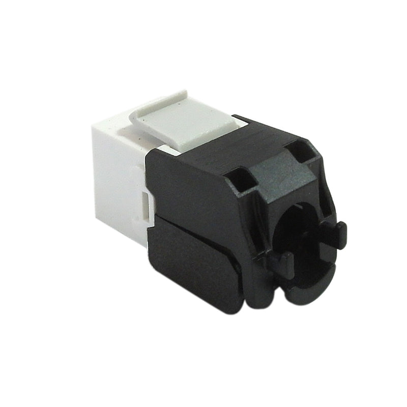 RJ45 CAT6A Slim Profile 180 Degree Jack, 110 Punch-Down Style or Tool-Less