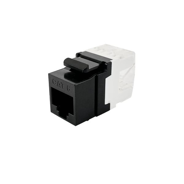 RJ45 Cat6 Slim Profile 180 Degree Jack, 110 Punch-Down