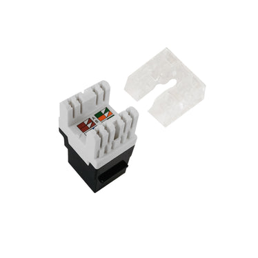 110サイズ ③ RJ45 Cat6 Slim Profile 180 Degree Jack, 110 Punch-Down