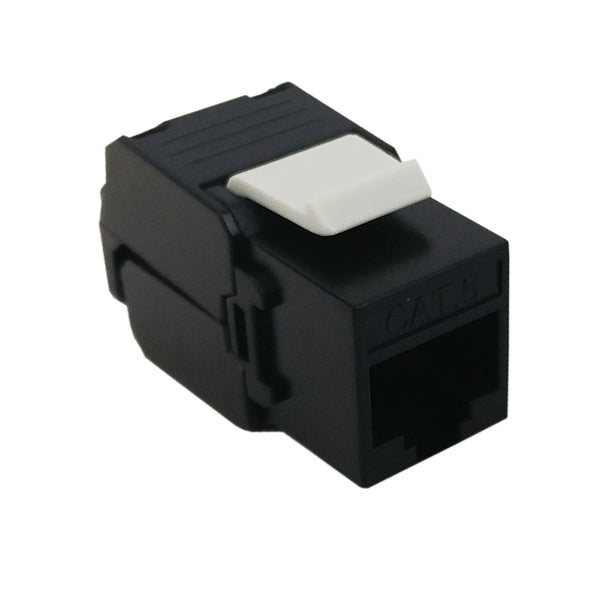 RJ45 Cat6 Slim Profile 180 Degree Jack, 110 Punch-Down or Tool-Less