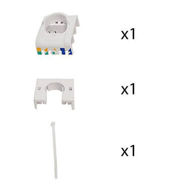 RJ45 Cat6 Slim Profile 180 Degree Jack, 110 Punch-Down or