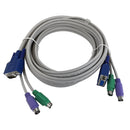 KVM Cable, PS2 Male to Male Mouse/Keyboard, VGA Male to Female