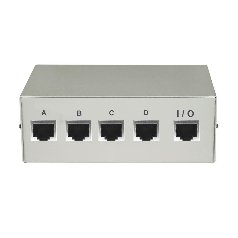 4 Way Rj45 Module Box 4x1 ABCD RJ45 Manual Switch Box