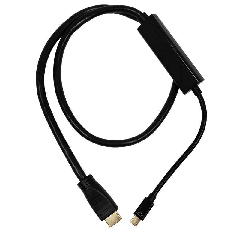 Mini DisplayPort to HDMI Male Cable with Audio 4Kx2K 60Hz - 28AWG CL3/FT4