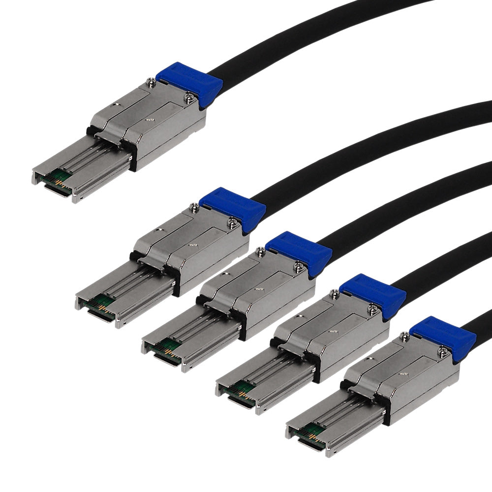 1m External mini-SAS (SFF-8088) to 4x External mini-SAS (SFF-8088) 6G Cable - 30AWG