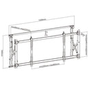 Super Slim Video Wall TV Mount Bracket, Portrait or Landscape - Fits Sizes 55-60 inches - Maximum VESA 800x600