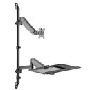 Sit-Stand Wall Mount Workstation Black