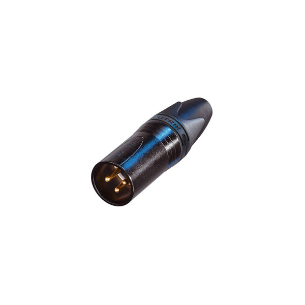 Neutrik 3-Pin XLR Male Connector - Black with Gold Pins