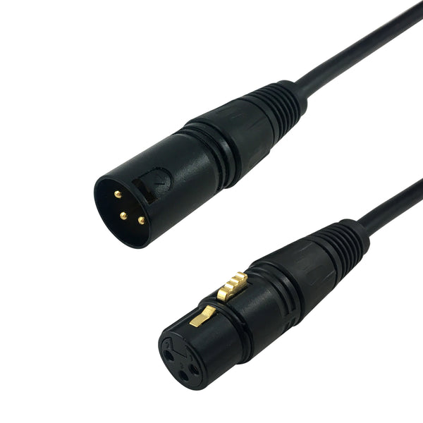 Male to XLR 3-pin Female Balanced Cable - Black