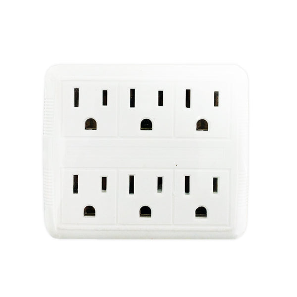6 Outlet Power Tap - White