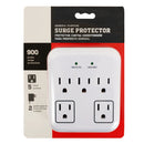 5 Outlet Power Tap - 900J Surge Protection - White