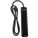 6 outlet Surge Protector - 1000J, 4ft Cord, Down Angle Plug - Black