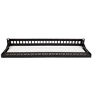 24-port Keystone Patch Panel - 19 inch Rackmount 1U - High Density with Cable Manager - Unshielded - Unloaded