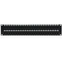 48-Port CAT5e Patch Panel, 19" Rackmount 2U - Pass-Through