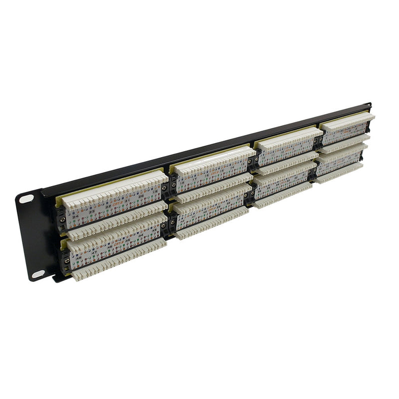 48-Port CAT6 Patch Panel, 19" Rackmount 2U - 110 Punch-Down