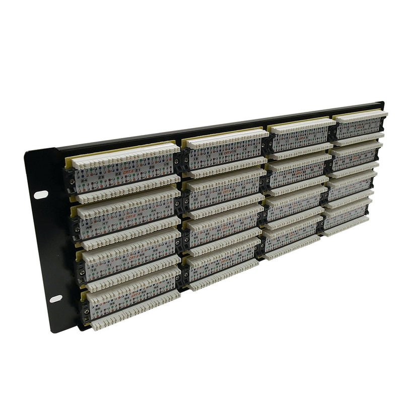 96-Port CAT6 Patch Panel, 19" Rackmount 4U - 110 Punch-Down